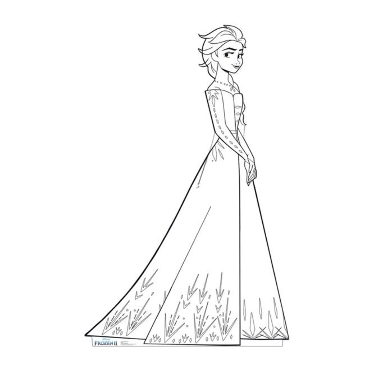 Advanced Graphics 3195 70 x 44 in. Color Me Elsa Cardboard Cutout, Frozen 2